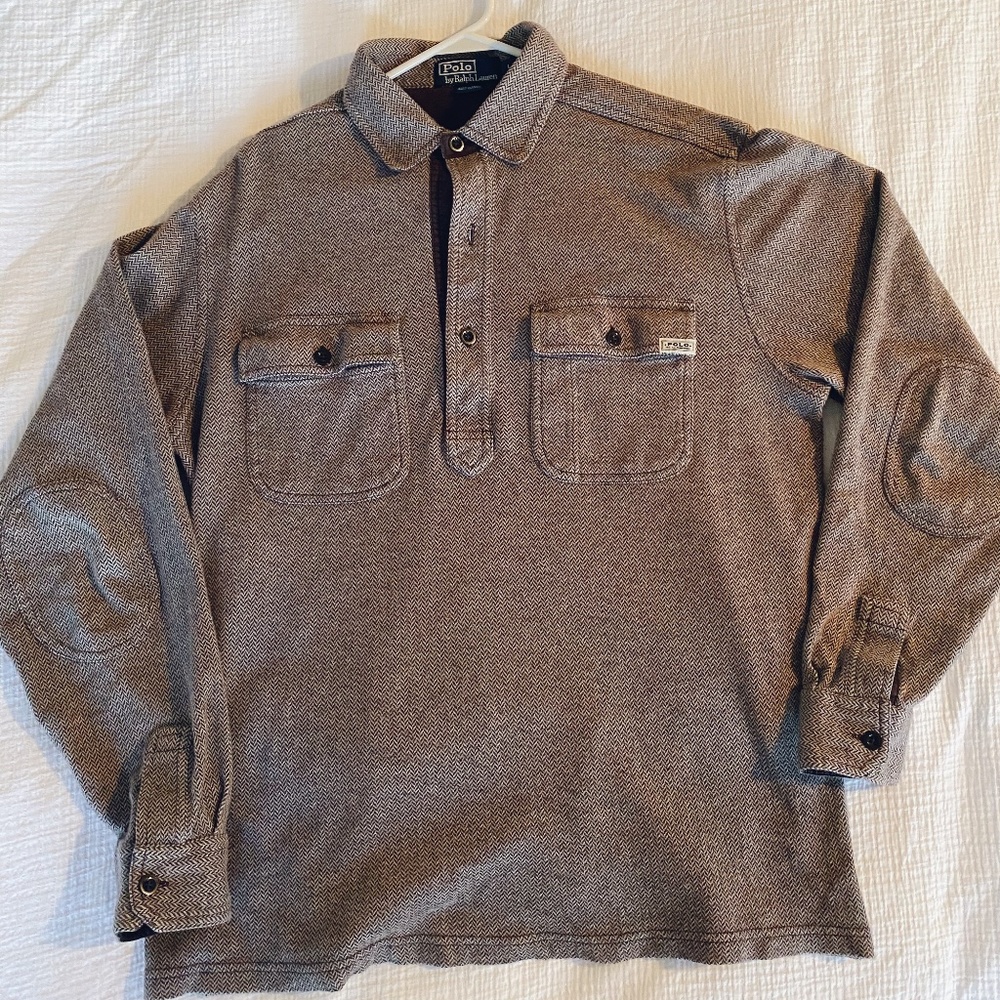 Polo by Ralph Lauren Long Sleeved Herringbone Polo